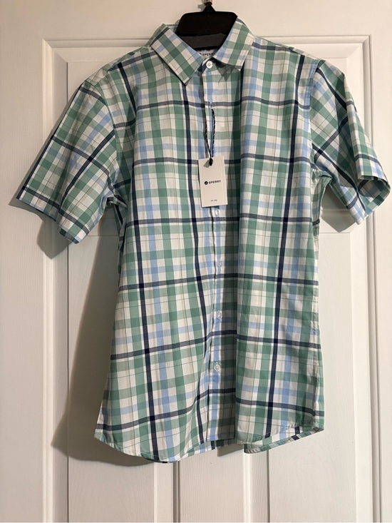 Sperry Other - Sperry Green and Blue Plaid Short-Sleeve Button-Down Shirt